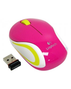 910-003653 - Logitech - Mini Mouse Sem Fio M187 Rosa