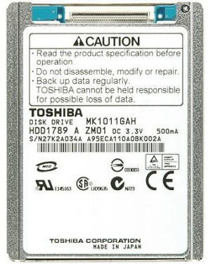 MK1011GAH - Toshiba - HD disco rigido 1.8pol ATA paralela 100GB 4200RPM