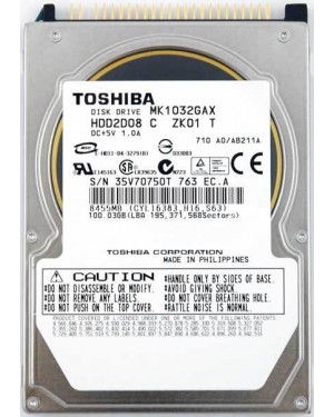MK1032GAX - Toshiba - HD disco rigido 2.5pol ATA paralela 100GB 5400RPM