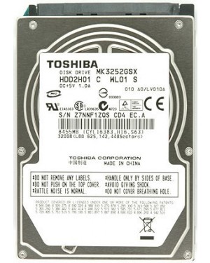 MK3252GSX - Toshiba - HD disco rigido 2.5pol SATA II 320GB 5400RPM