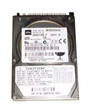 MK8025GAS - Toshiba - HD disco rigido 2.5pol ATA paralela 80GB 4200RPM