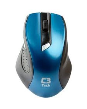 MW-001 - Outros - Mouse BL Sem Fio Nano Receptor Azul 1200 DPI C3Tech