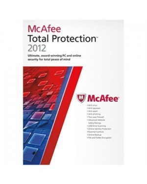 TFN12BMB3RAAMD - McAfee - Pacote de Proteção Total 2012 3 Usuarios