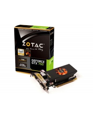 ZT-70702-10M - Zotac - Placa de Vídeo Geforce GTX-750 1GB DDR5 120Bitis Low Profile