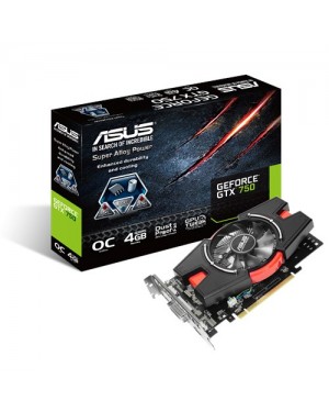 GTX750-OC-4GD5 - ASUS_ - Placa de Vídeo Geforce GTX 750 4GB DDR5 128Bits Asus