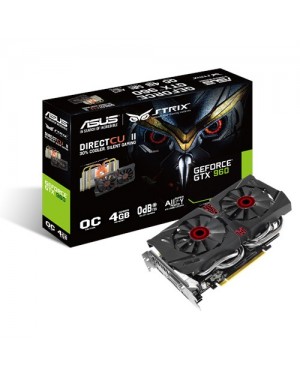 STRIX-GTX960-DC2OC-4GD5 - ASUS_ - Placa de Vídeo Geforce GTX 960 4GB DDR5 Asus