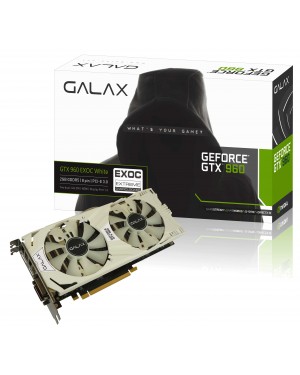 96NPH8DVE8DC - Outros - Placa de Vídeo Geforce GTX 960 EX OC Branco DDR5 128Bits Galaxy