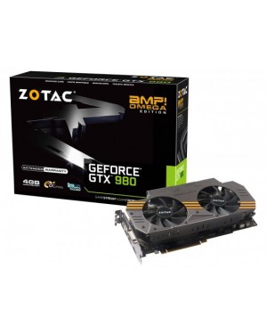 ZT-90202-10P - Zotac - Placa de Vídeo Geforce GTX 980 AMP Omega 4GB DDR5 256BITS