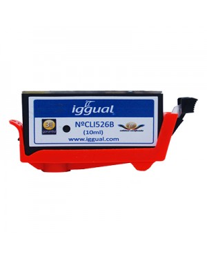 PSICLI526B - iggual - Cartucho de tinta preto Pixma IP 4850/4950/IX 6550/MG 5150/5250/5340/5350/6150/6250/