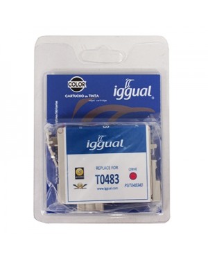 PSIT048340 - iggual - Cartucho de tinta magenta Stylus Photo R200 / R220 R300 R300ME R320 R340 RX500 RX600 R