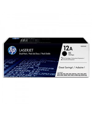 Q2612D - HP - Toner preto azul LaserJet 1018 1012 1020 1022 1022n 1022nw M1319f MFP 3050