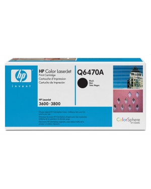 Q6470A - HP - Toner 501A preto Color LaserJet CP3505 3600 3800