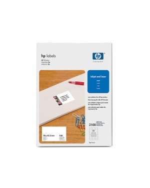 Q6557A - HP - Labels 70 x 42.3 mm-A4/210 x 297 mm/100 sht