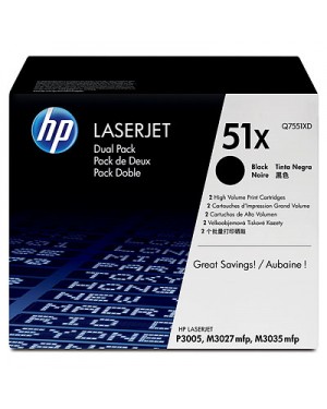 Q7551XD - HP - Toner 51X preto LJ P3005