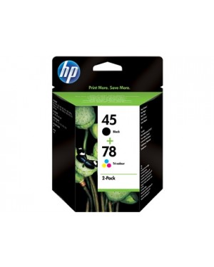 SA308A - HP - Cartucho de tinta 45A/78D preto ciano magenta amarelo Deskjet 900 1100 1200 1280 6100 9300 Photosmart 1000 1300
