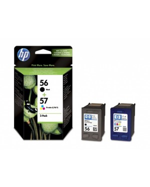 SA342AE#301 - HP - Cartucho de tinta preto, ciano, magenta, amarelo 56/57