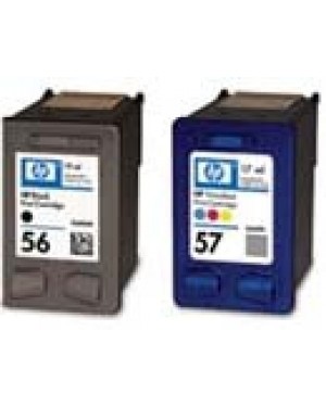 SA342AEBL - HP - Cartucho de tinta 56 preto ciano magenta amarelo Deskjet 5550 5551 5552 450cbi Photosmart 7150 7350 7550 7