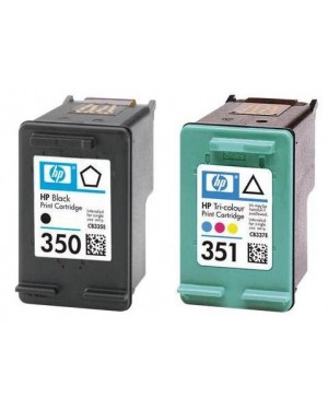 SD412EEBL - HP - Cartucho de tinta 350/351 ciano magenta pigmento preto amarelo Deskjet D4260 D4360 Photosmart D5360 C4200 C4300 C4400 C4