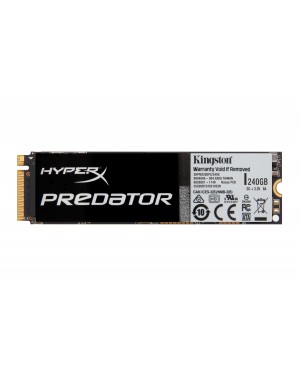 SHPM2280P2H/240G - HyperX - HD Disco rígido PCIe SSD Predator M.2 PCI Express 240GB 1400MB/s