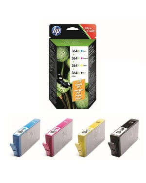 SM596EE#301 - HP - Cartucho de tinta preto, ciano, magenta, amarelo 364XL