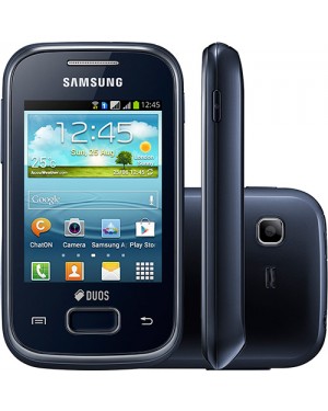 GT-S5303ZKBZTO - Samsung - Smartphone Galaxy Poc Plus Duos 4GB 3G Preto 2.8in Câmera 2MP