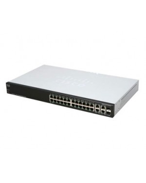 SRW2024-K9-BR - Cisco - Switch SG300-28 26 portas 10/100/1000 +2 Portas MiniGBIC