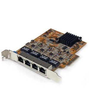 ST1000SPEX42 - StarTech.com - Placa de rede Realtek RTL8111E PLX PEX8608 Quad 1000 Mbit/s PCI-E