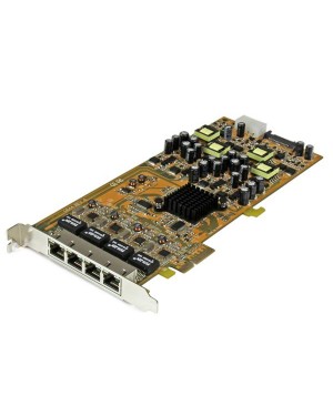 ST4000PEXPSE - StarTech.com - Placa de rede RTL8111E Quad 2000 Mbit/s PCI-E