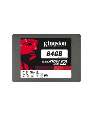SV200S37A/64G - Kingston Technology - HD Disco rígido SSDNow V200 64GB 260MB/s