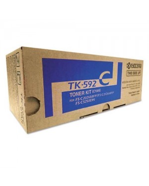 TK-592C - KYOCERA - Toner ciano FSC2026MFP FSC2126MFP FSC5250DN