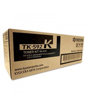 TK-592K - KYOCERA - Toner preto FSC2026MFP FSC2126MFP FSC5250DN