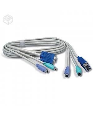 TK-C06 - Outros - Kit cabos 1.8m para Chaveador KVM PS/2 para Teclado/mouse e DB15 pra Vídeo TRENDnet