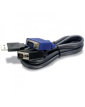 TK-CU15 - Outros - Kit Cabos 4,5m para Chaveador KVM (USB para Teclado/Mouse e DB15 para Vídeo) TRENDnet