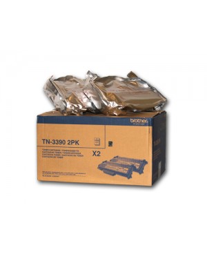 TN-3390TWIN - Brother - Toner TN-3390 preto HL6180DW HL6180DWT DCP8250DN MFC8950DW MFC8950DWT