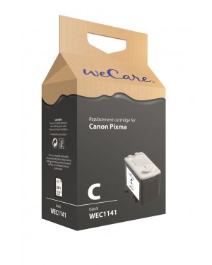 WEC1141 - Wecare - Cartucho de tinta preto Pixma iP1200 / iP1300 iP1600 iP1700 iP1800 iP1900 iP2500 iP2