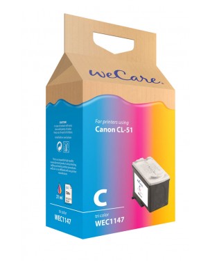 WEC1147 - Wecare - Cartucho de tinta ciano magenta amarelo Pixma iP2200 / iP6210D iP6220D iP6310D MP150 MP160 MP170 MP1