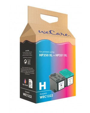 WEC1222 - Wecare - Cartucho de tinta preto ciano magenta amarelo Deskjet D4260 / D4263 D4268 D4360 Officejet J5725 J5730 J573