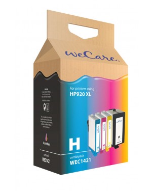 WEC1421 - Wecare - Cartucho de tinta preto ciano magenta amarelo Officejet 6000 / 6500A 6500W 7000 7500A