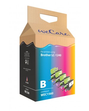 WEC1560 - Wecare - Cartucho de tinta preto ciano magenta amarelo DCP J525W / J725DW J925DW MFC J430W J5910DW J625DW J6510DW J