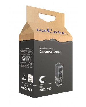 WEC1592 - Wecare - Cartucho de tinta preto Pixma iP7250 / iP8750 iX6850 MG5450 MG5550 MG5650 MG6350 MG6