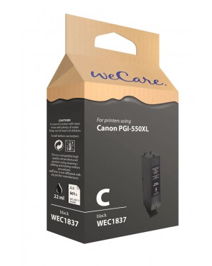 WEC 1837 - Wecare - Cartucho de tinta preto iP7250 / iP8750 iX6850 MG5450 MG5550 MG5650 MG6350 MG6450 MG