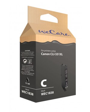 WEC 1838 - Wecare - Cartucho de tinta preto iP7250 / iP8750 iX6850 MG5450 MG5550 MG5650 MG6350 MG6450 MG