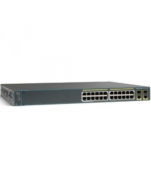 WS-C2960+24LC-L - Cisco - (PROMO FT) Catalyst 2960 Plus 24 10/100 (8 PoE) + 2 T/SFP LAN Base