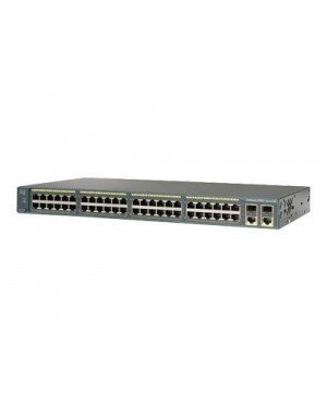 WS-C2960+48PST-L - Cisco - (PROMO FT) Catalyst 2960 Plus 48 10/100 PoE + 2 1000BT +2 SFP LAN Base