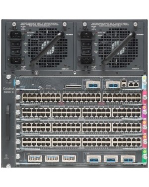 WS-C4506E-S7L+96 - Cisco - 4506E Chassis, 1 SUP7L-E, 2 WS-X4648-RJ45-E, LAN base