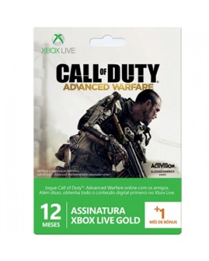52M-00497 - Microsoft - Xbox Live Cartão Gold 12 meses + 1 mes Call of Duty Advance Warfare