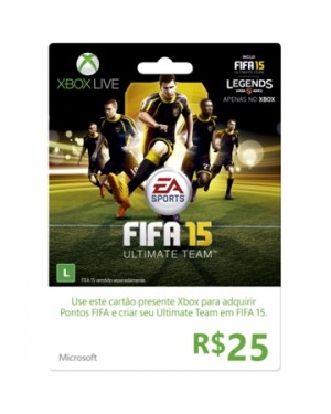 K4W-02730 - Microsoft - Xbox Live Catão Presente R$25,00 Fifa 2015 Ultimate Team