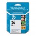 51626GE - HP - Cartucho de tinta 26 preto