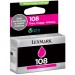 741912 - Lexmark - Cartucho de tinta 108 magenta S308 S408 S508 Pro208