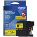 LC-105Y - Brother - Cartucho de tinta LC105Y amarelo MFCJ4510DW